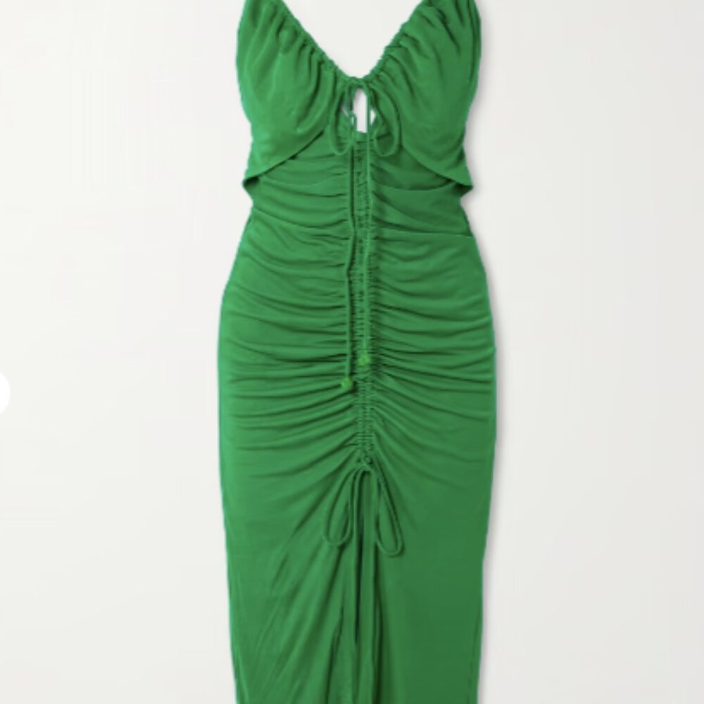 Farm Rio Green Cut Out Sleeveless Midi Dress - Picture 5 of 6